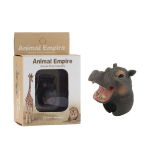animal Hippo ring toy zoo promotion toy for kids