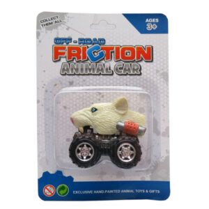 Animal toy white lion head truck pull back animal vehicles