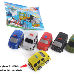 Pull back police car small car toy plastic car