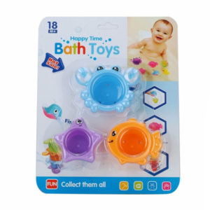 Animal bath toy jenga toy folding cup set