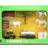 Diecast toy farmer set car toy with light and music