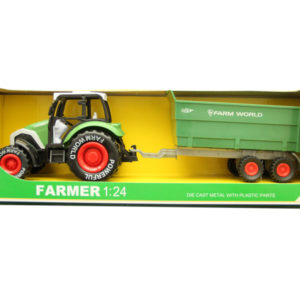 Metal tractor farmer car toy pull back tractor