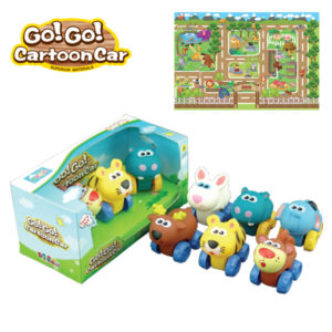 Cartoon toy animal vehicles toy set