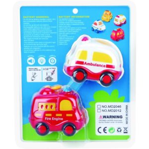 Friction toy mini car set toy vehicle with light and music
