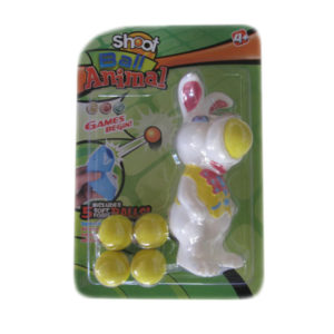 Rabbit shooter animal squeeze popper vinyl toy