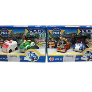 Police vehicle freewheel toy metal car