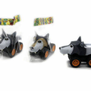 Cartoon wolf vehicle friction car animal toy