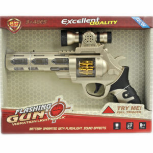 Battery option gun lighting toy outdoor toy with IC