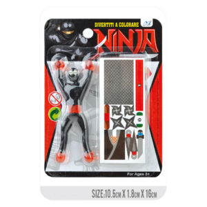 Super Ninja DIY figurine toy with sticker