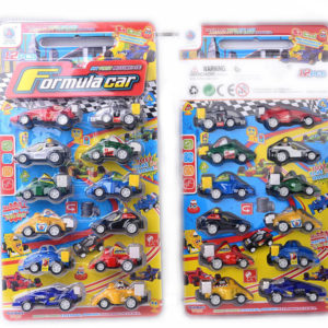 Formula car vehicle set pull back toy