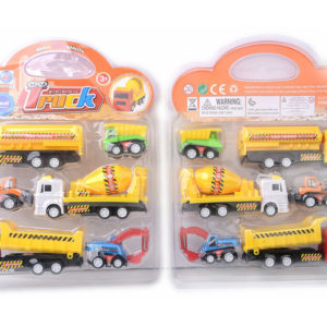 Engineering truck toy vehicle pull back toy