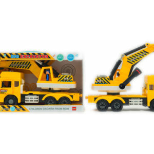 Excavator toy friction power car toy vehicle with light and sound