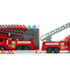 Fire engine friction power car toy vehicle with light and sound