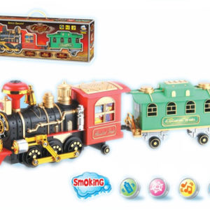Battery operate train electric toy train toy with smoke