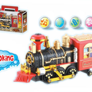 Battery operate train electric toy train toy with smoke