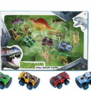 Dinosaur car set pull back toy car animal toy