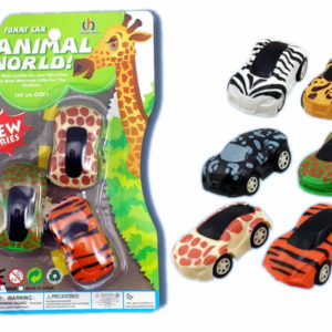 Animal car toy pull back car plastic toy