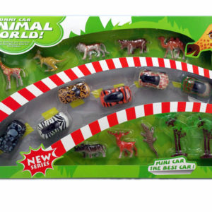 Pull back animal car toy car with animal plastic toy car