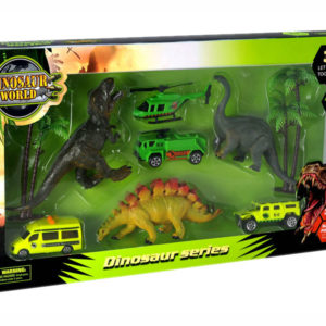 Dinosaur world dinosaur series toy animal toy with tree and car