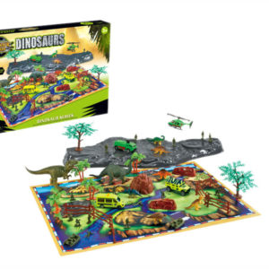 Dinosaur theme toy dinosaur car with mat animal toy