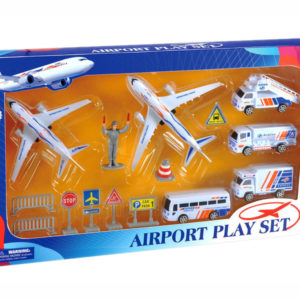 Friction plane toy airport play set small toy plane
