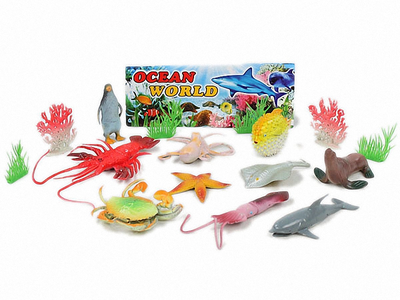 8 Fun Sealife Toy Animals Ocean World Sealife Plastic Toys Set 