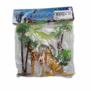 Animal toy with tree wild animal world Toy animal set
