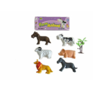 Farm animal figurines toy animal toy with tree animal world