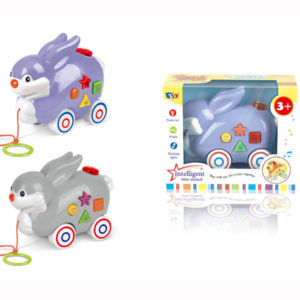 B/O rabbit toy pull along animal toy cartoon rabbit with music