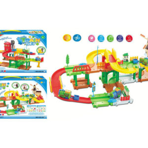 Block track train toy intelligent toy Electric track toy
