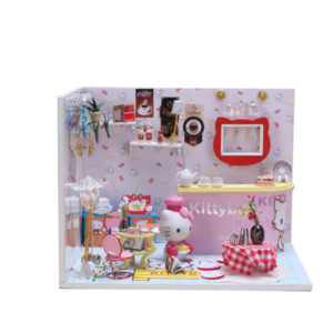 Doll house toy simulation house model wooden toy