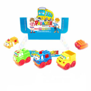 cartoon car toy brick toy friction power toy
