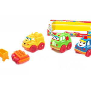 DIY car toy friction power toy brick vehicle toy