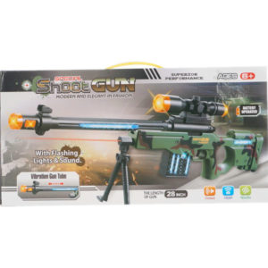 B/O gun toy shooting gun with light and music warrior toy set