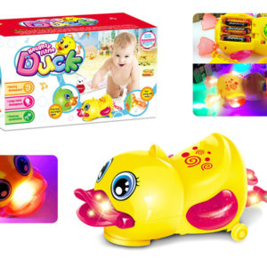 B/O universal duck cartoon toy B/O toy with light and music