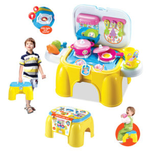 Plastic kitchen toy portable tableware desk pretend toy