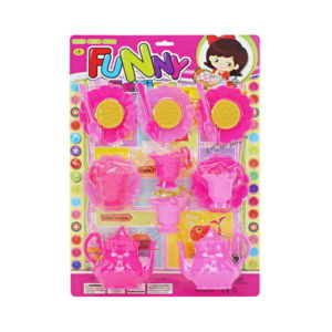 pink table toy tea set toy plastic toy
