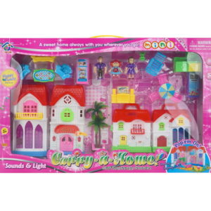 villa toy set pink toy funny toy