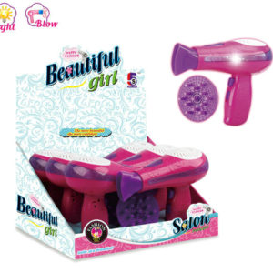 B/O Hair dryer pretend toy beautiful girl toy