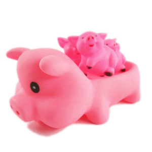 Vinyl toy animal pig family toy funny toy