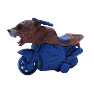 grizzly bear toy stunt motorcycle friction animal