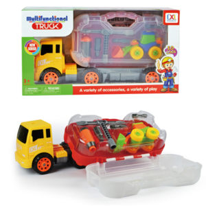 truck with tool box take a part toy assemble screw diver