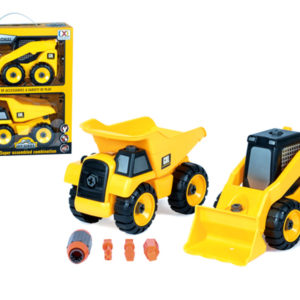 assemble construction vehicle truck with screw assembling truck