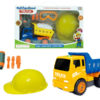 crane truck toy with helmet assembly kit take a part construction