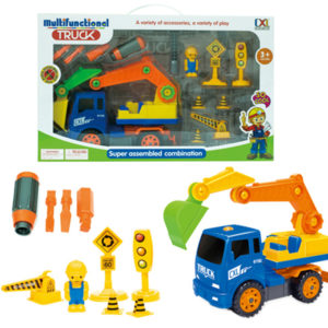assembly excavator toy take a part construction excavator with tools