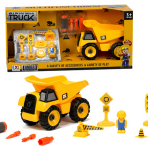 assembly construction dump truck toy with tool take a part toys