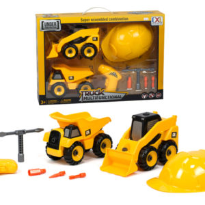 truck with tool assembly construction set helmet electric drill toy