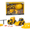 construction vehicle set take a part truck toy helmet