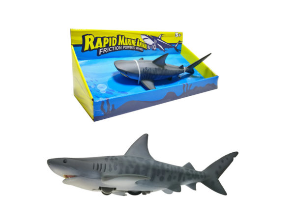 friction tiger shark toy marine animal with wheel aqua toys