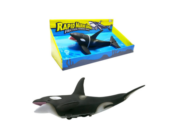 friction orca toy marine animal with wheel aqua toys
